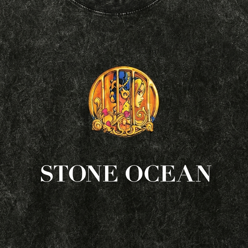 Jojo's Bizarre Adventure Unisex Fit Washed T-Shirt 2511014804