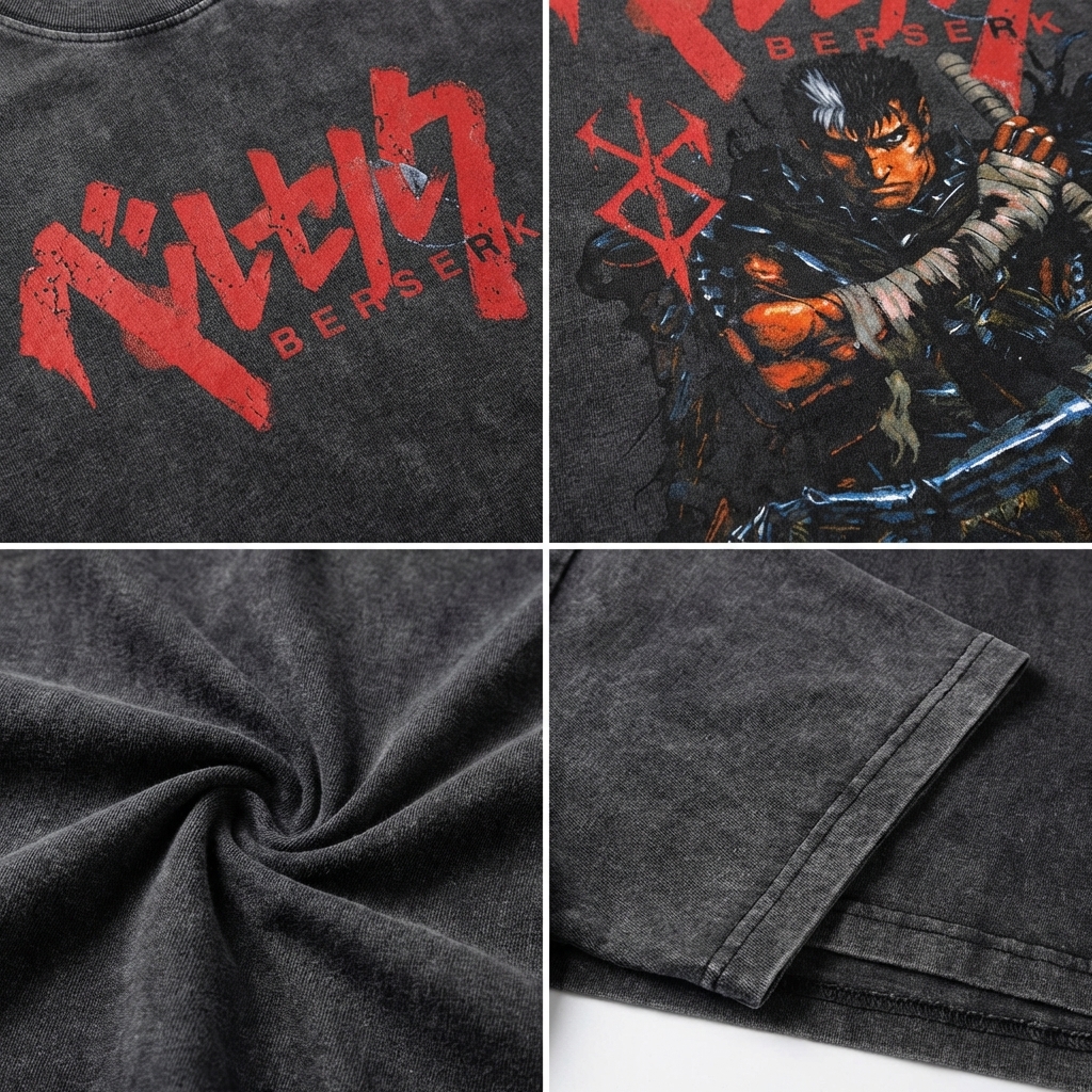 BLACK SWORDSMAN VINTAGE OVERSIZED TEE