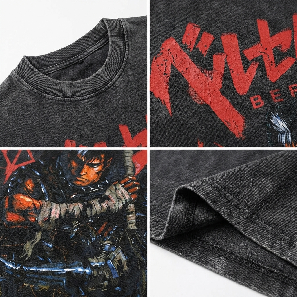 BLACK SWORDSMAN VINTAGE OVERSIZED TEE