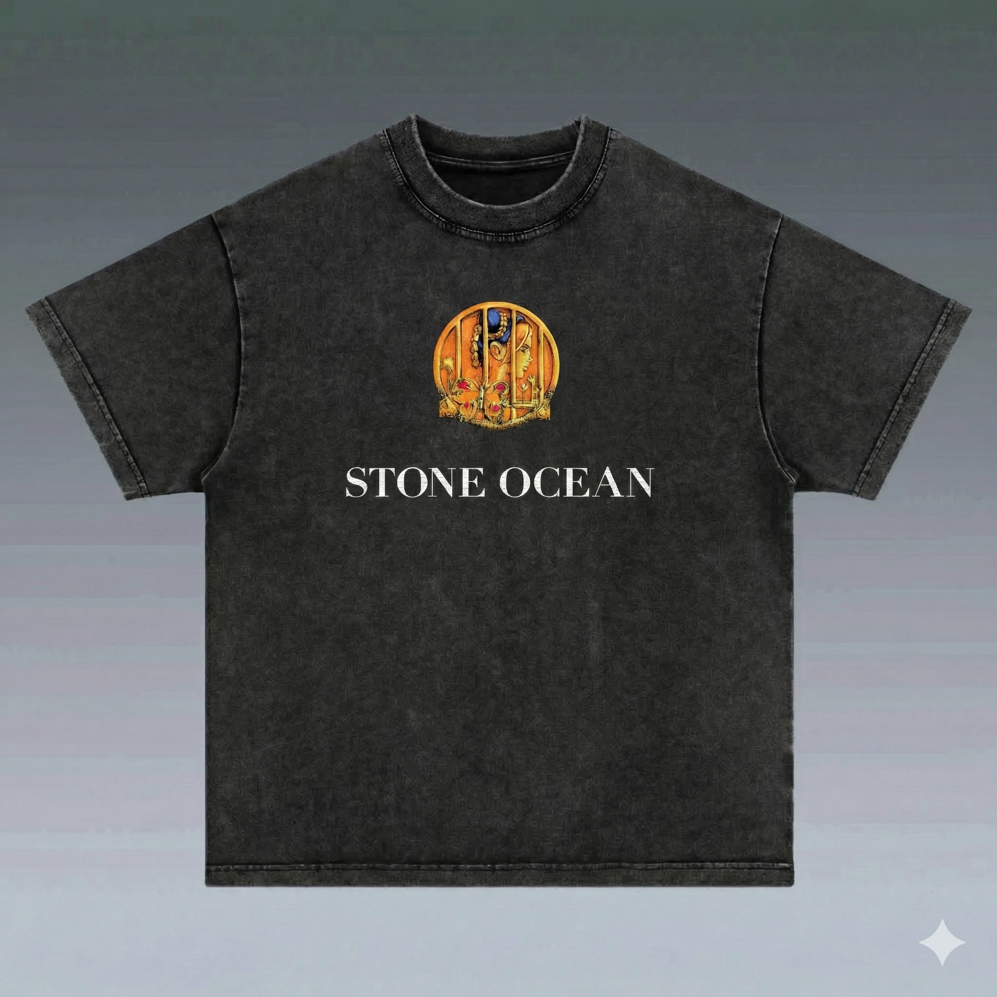 Jojo's Bizarre Adventure Unisex Fit Washed T-Shirt 2511014804
