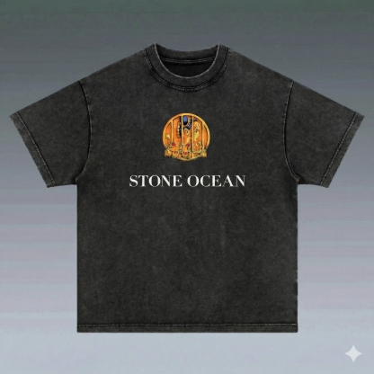 Jojo's Bizarre Adventure Unisex Fit Washed T-Shirt 2511014804