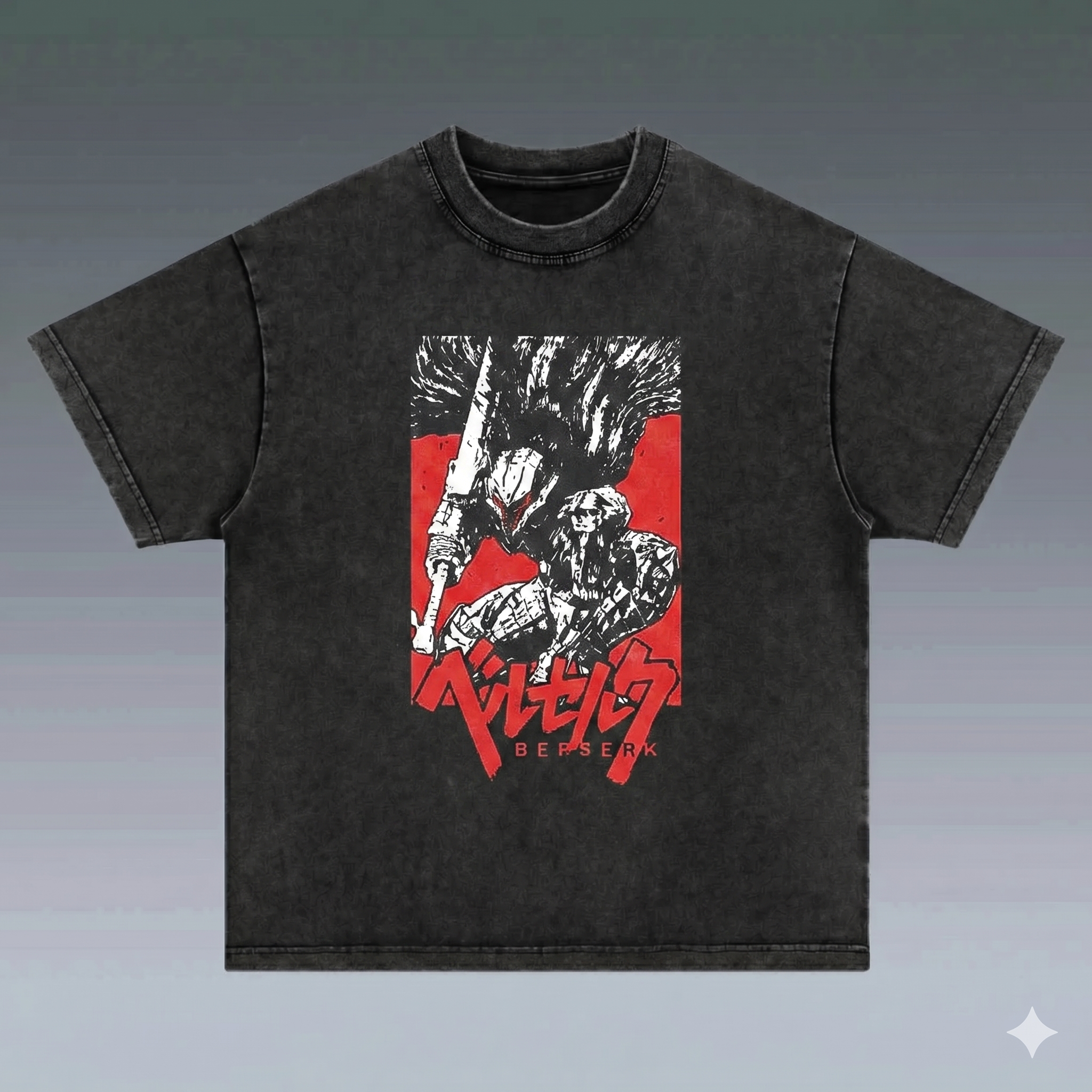 BLACK SWORDSMAN VINTAGE OVERSIZE TEE