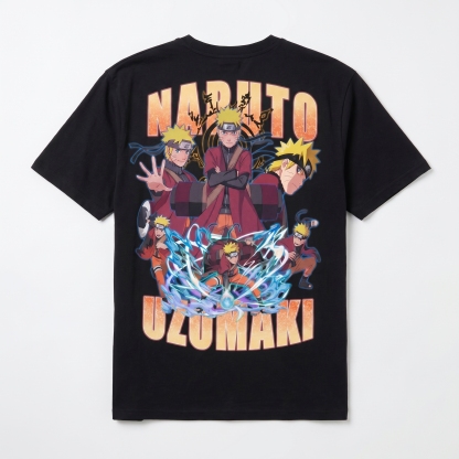 Naruto T-Shirt Black Oversized Graphic Tee