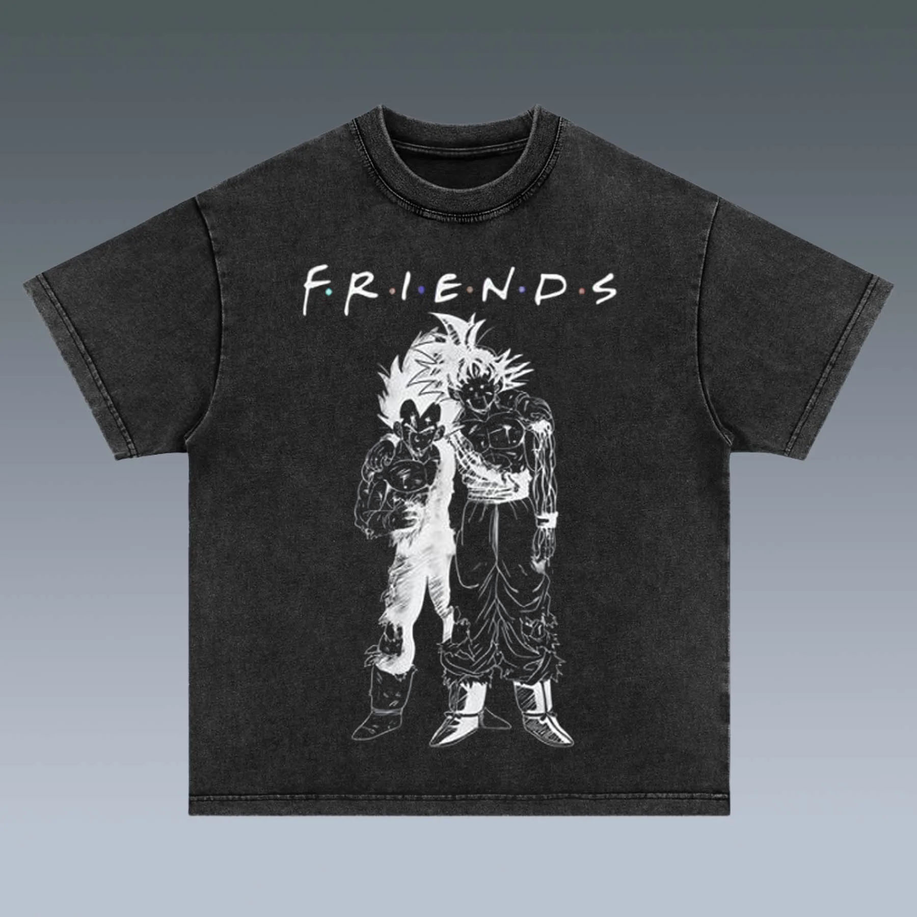 Friends Dragon Ball Anime Oversize Washed Tee