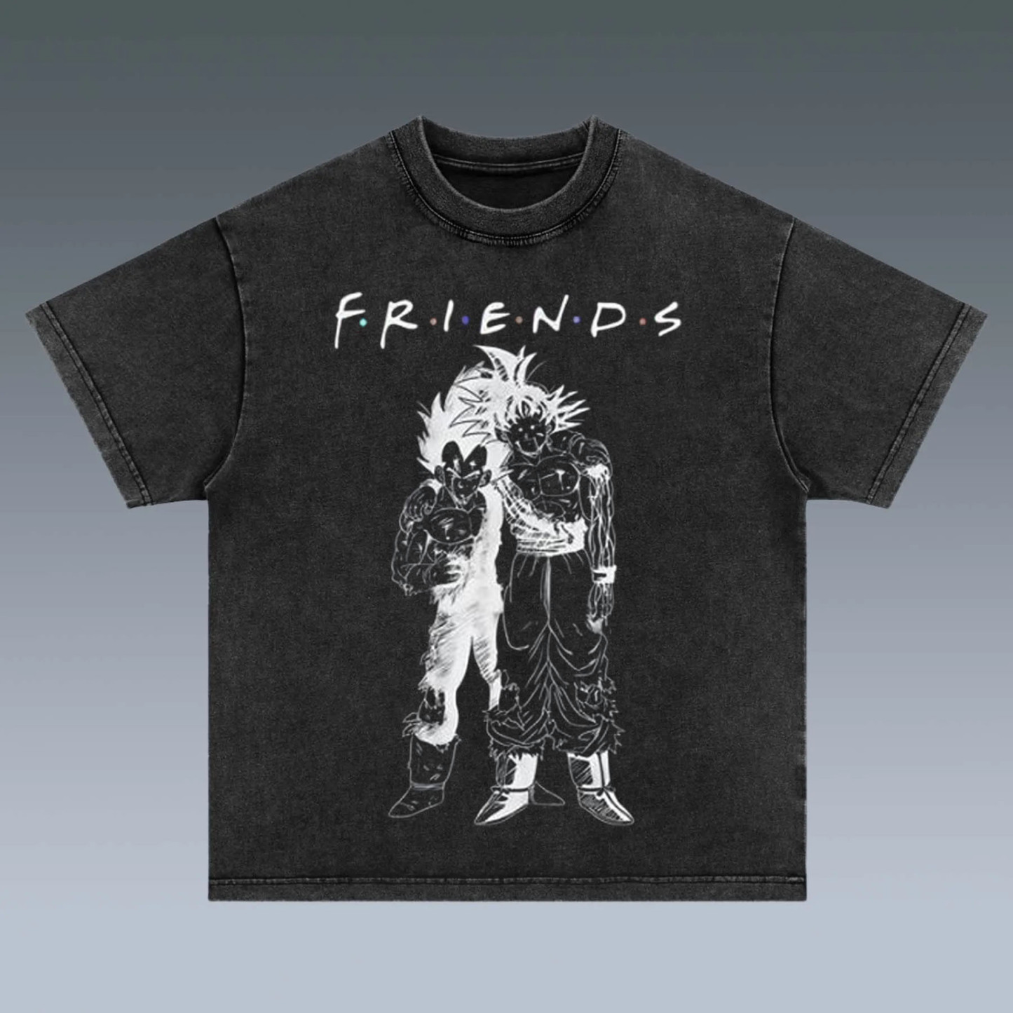 Friends Dragon Ball Anime Oversize Washed Tee