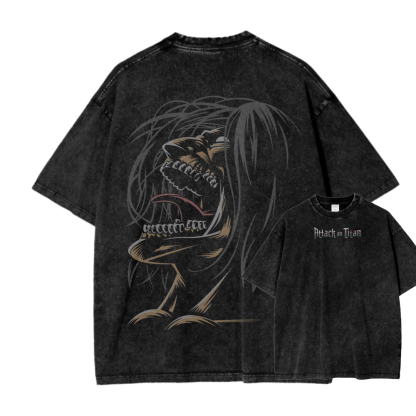 Attack On Titan Oversize Washed Tee