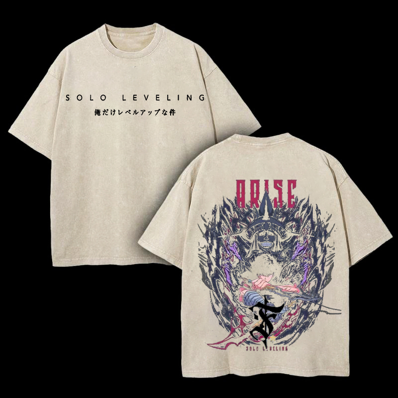 Solo Leveling Printed Unisex Washed T-Shirt