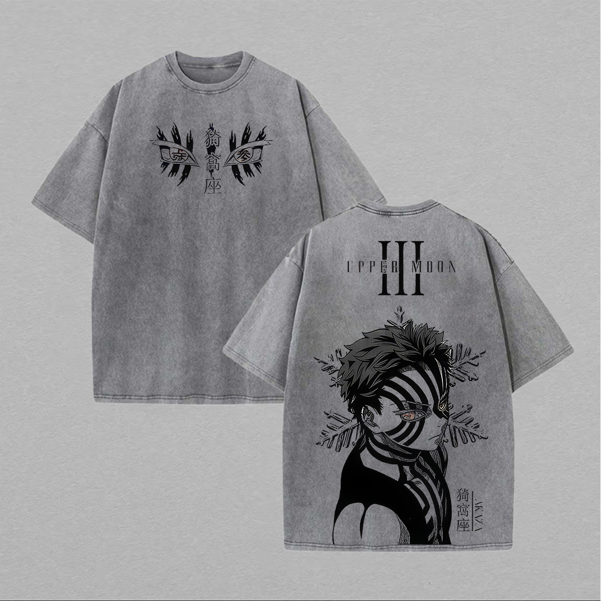 Demon Slayer Akaza Printed Unisex Washed T-Shirt
