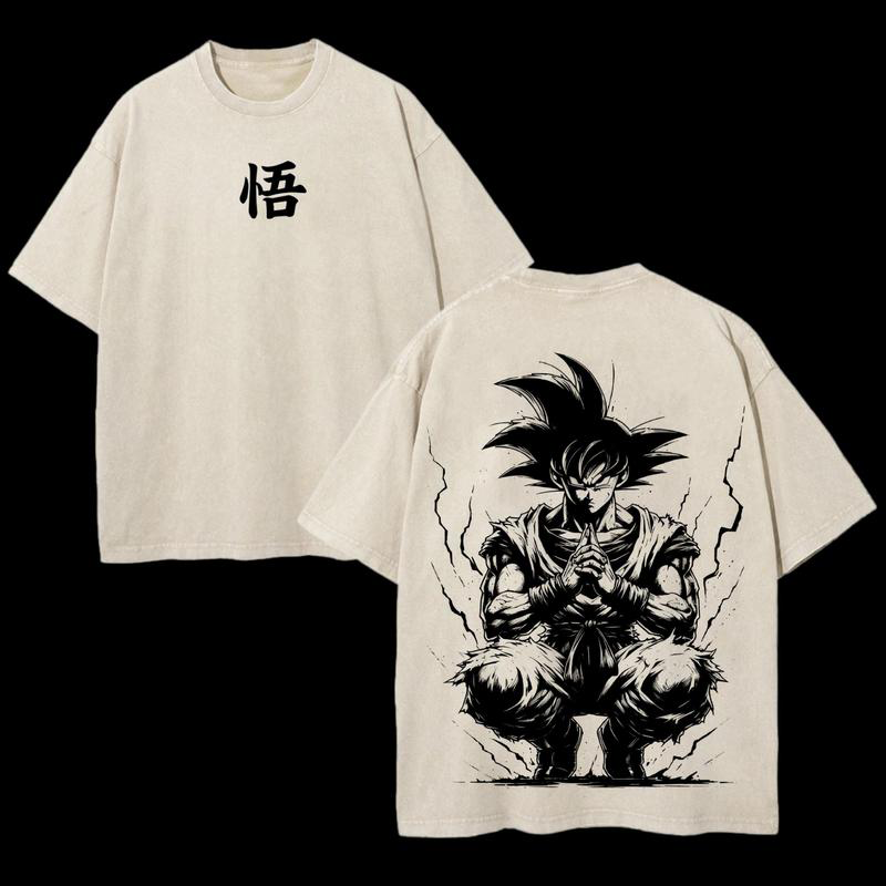 Dragon Ball Super Saiyan Son Goku Oversize Washed Tee