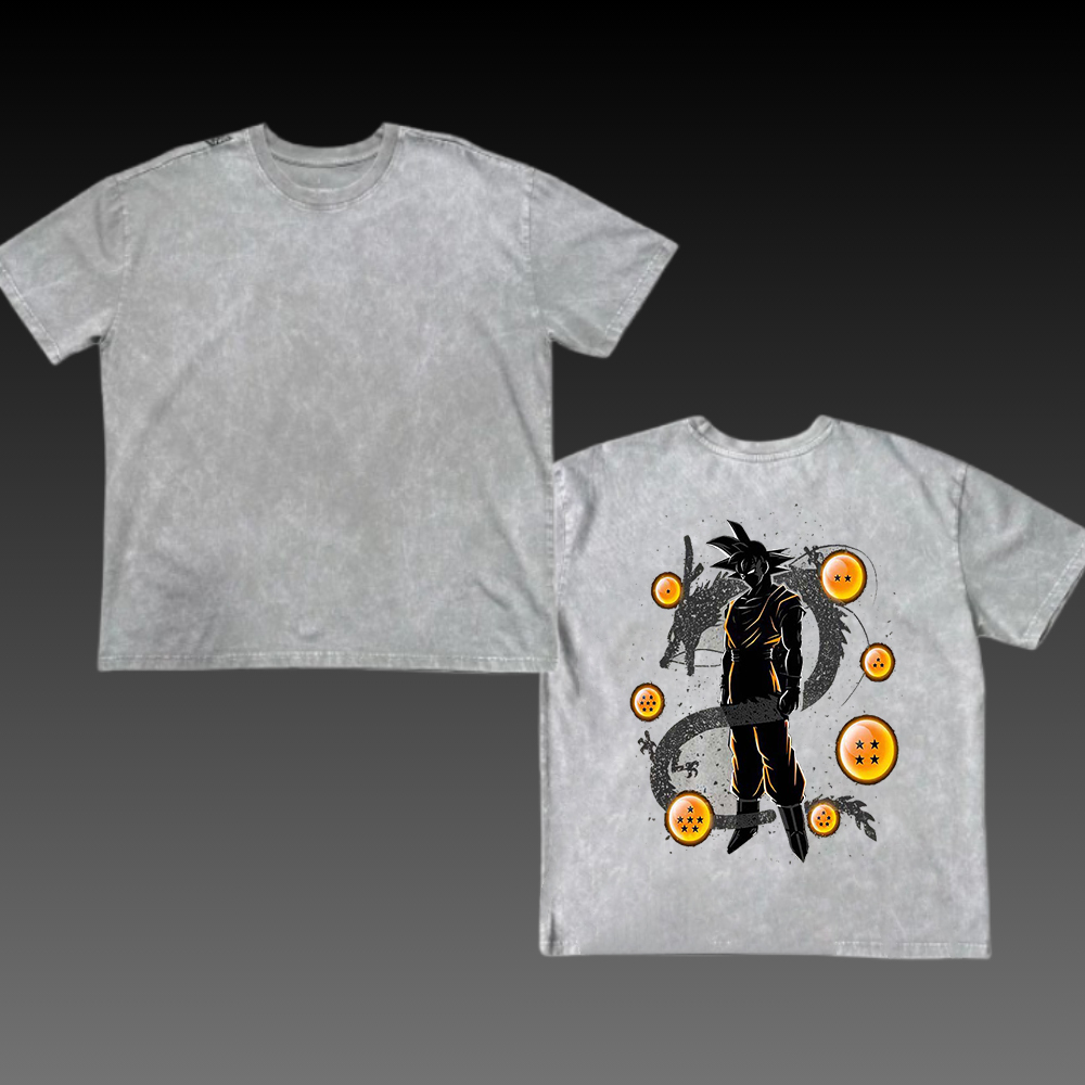 Dragon Ball Son Goku Printed Men's Washed Tee