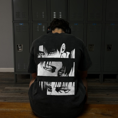 Attack On Titan Oversize Washed Tee