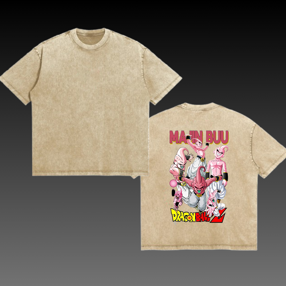 Main Buu Dragon Ball Z Printed Men's Washed Tee