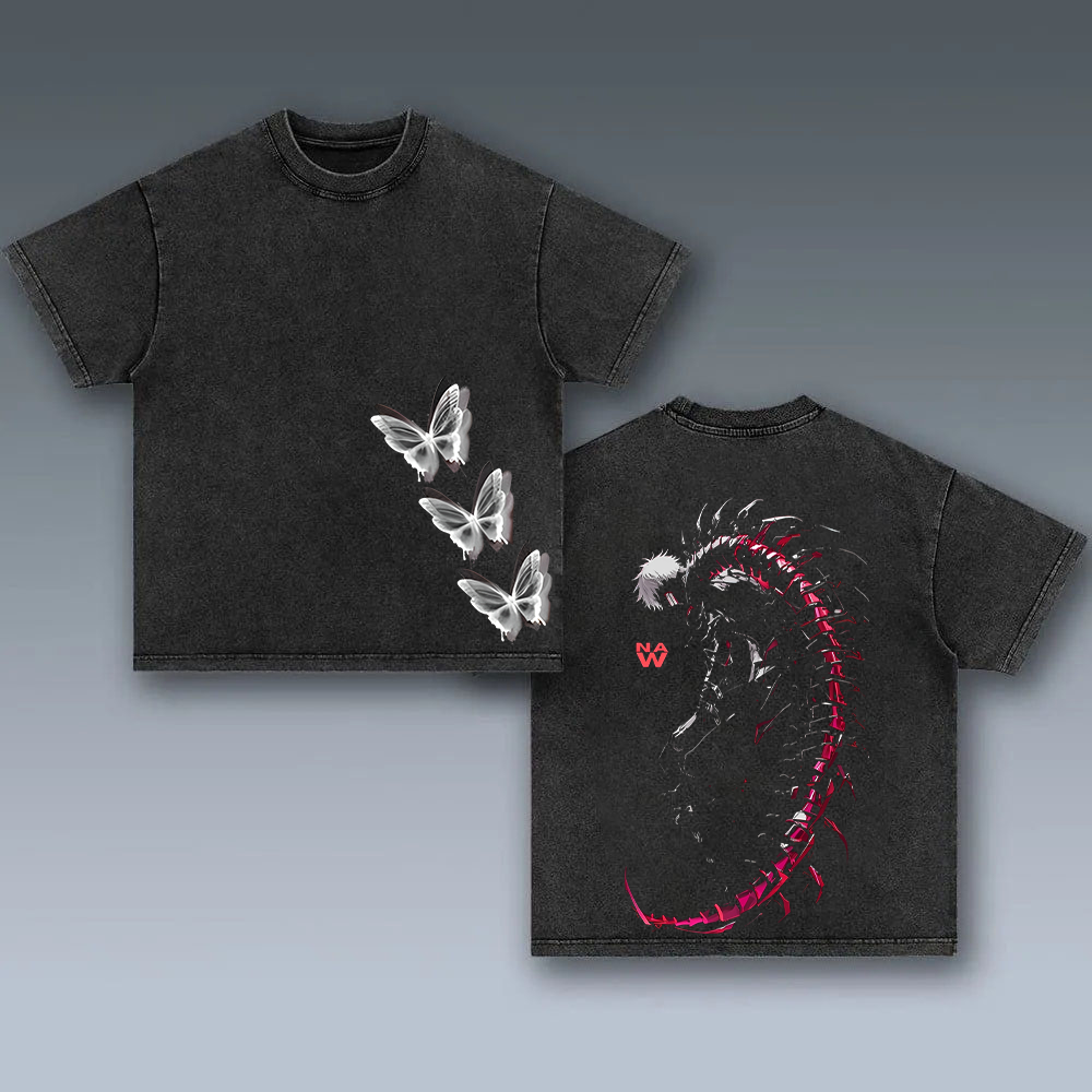 Vintage Ken Kaneki Tokyo Ghoul Anime  Oversize Washed Tee