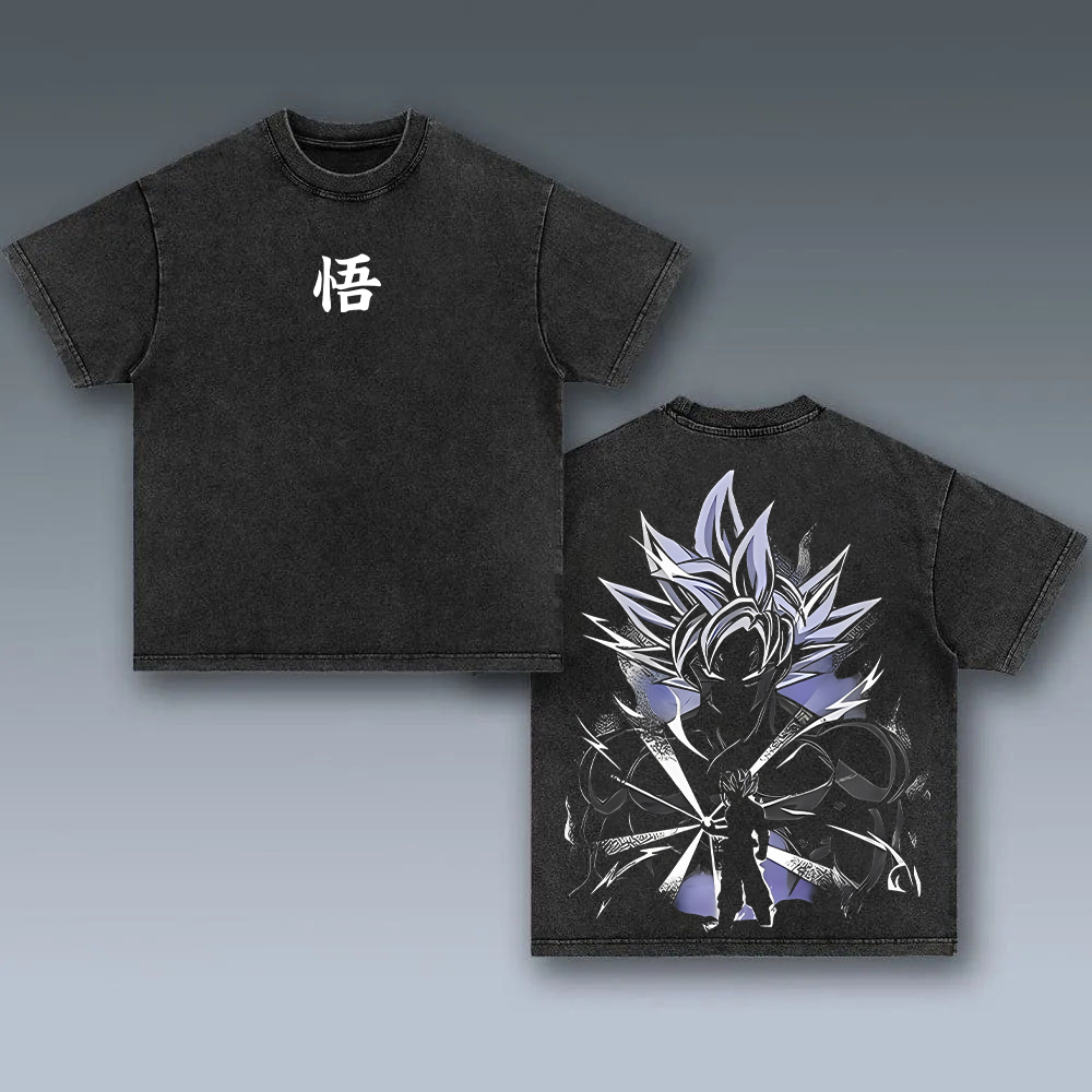 Retro Son Goku Dragon Ball Anime Oversize Washed Tee