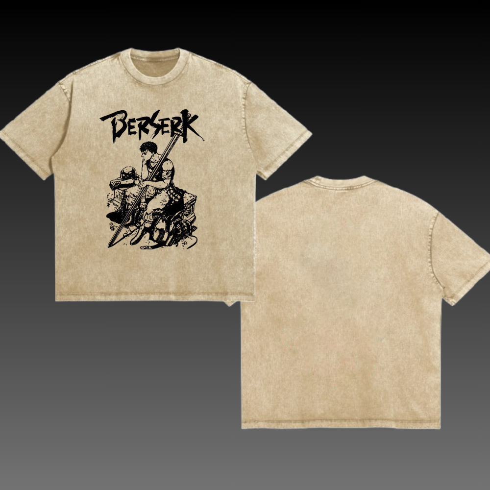 Berserk Guts Vintage Oversize Washed Tee