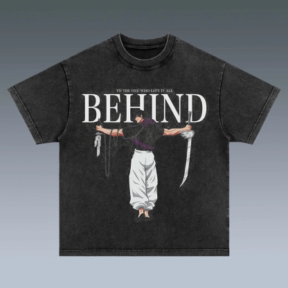 Anime 【Jujutsu Kaisen】 Character Series "Fushiguro Toji" Graphic Print Washed T-shirt