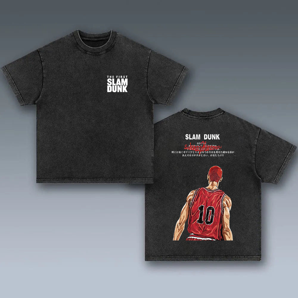 Slam Dunk Sakuragi Hanamichi Printed Men's Washed Tee