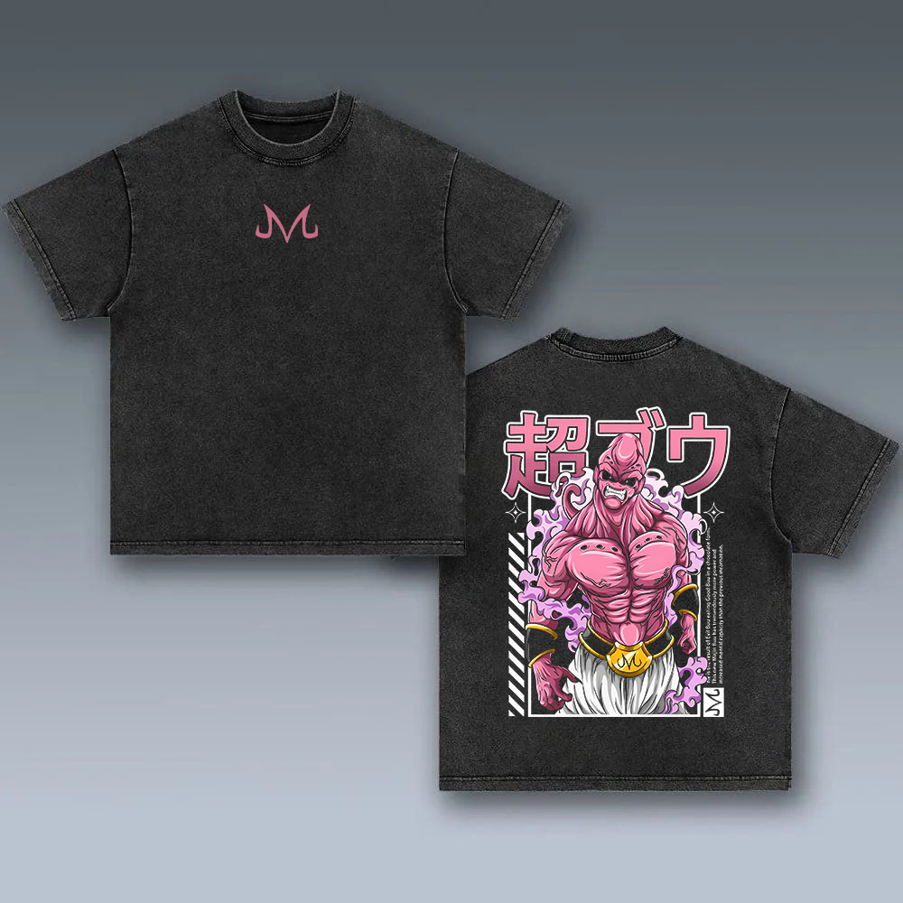 Dragon Ball Magic Man Buu Printed Men's Washed Tee