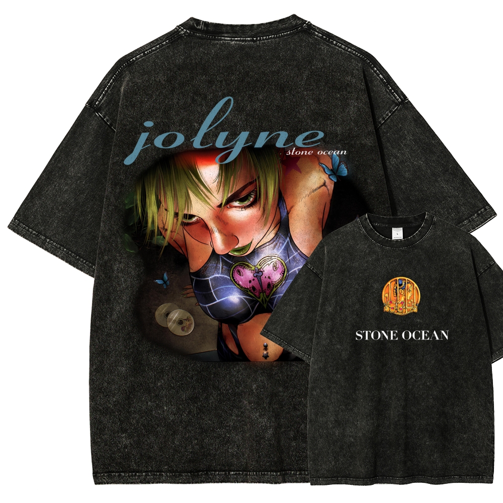 Jojo's Bizarre Adventure Unisex Fit Washed T-Shirt 2511014804