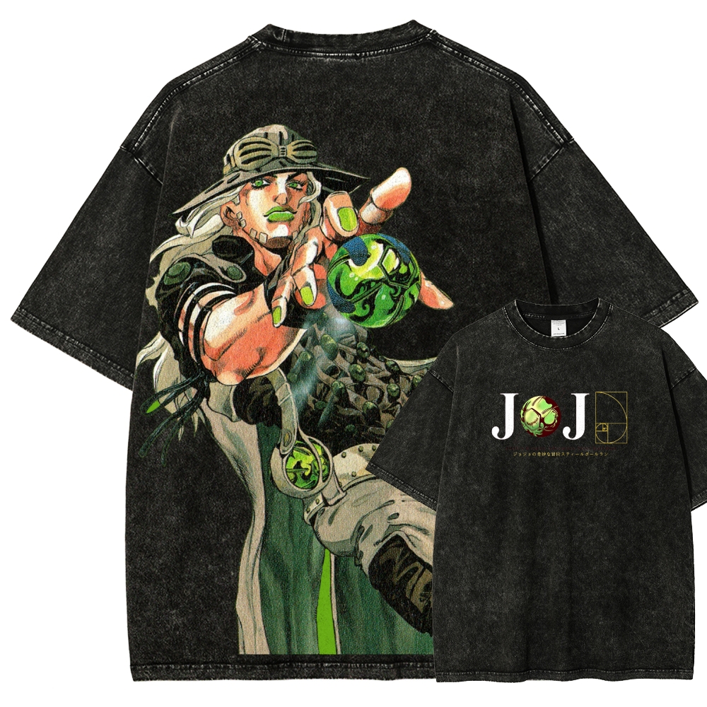 Jojo's Bizarre Adventure Unisex Fit Washed T-Shirt 2603005662