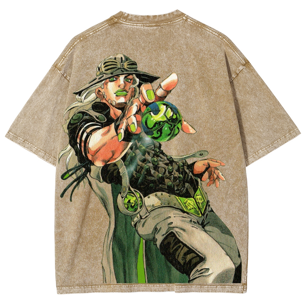 Jojo's Bizarre Adventure Unisex Fit Washed T-Shirt 2603005662