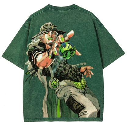 Jojo's Bizarre Adventure Unisex Fit Washed T-Shirt 2603005662