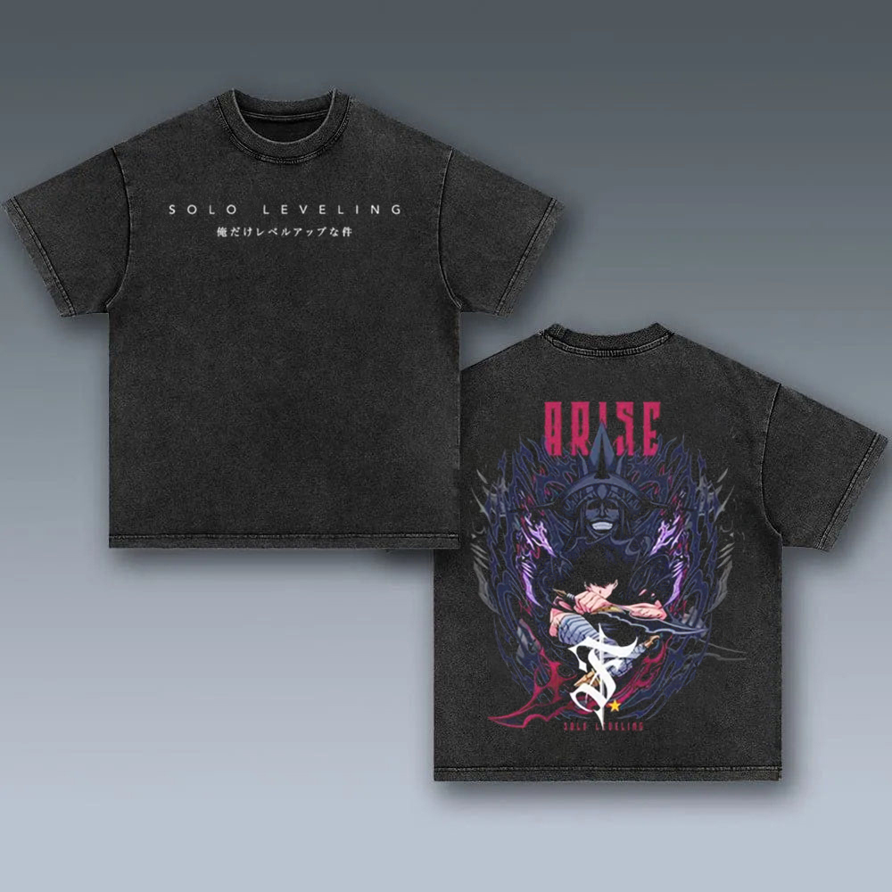 Solo Leveling Printed Unisex Washed T-Shirt