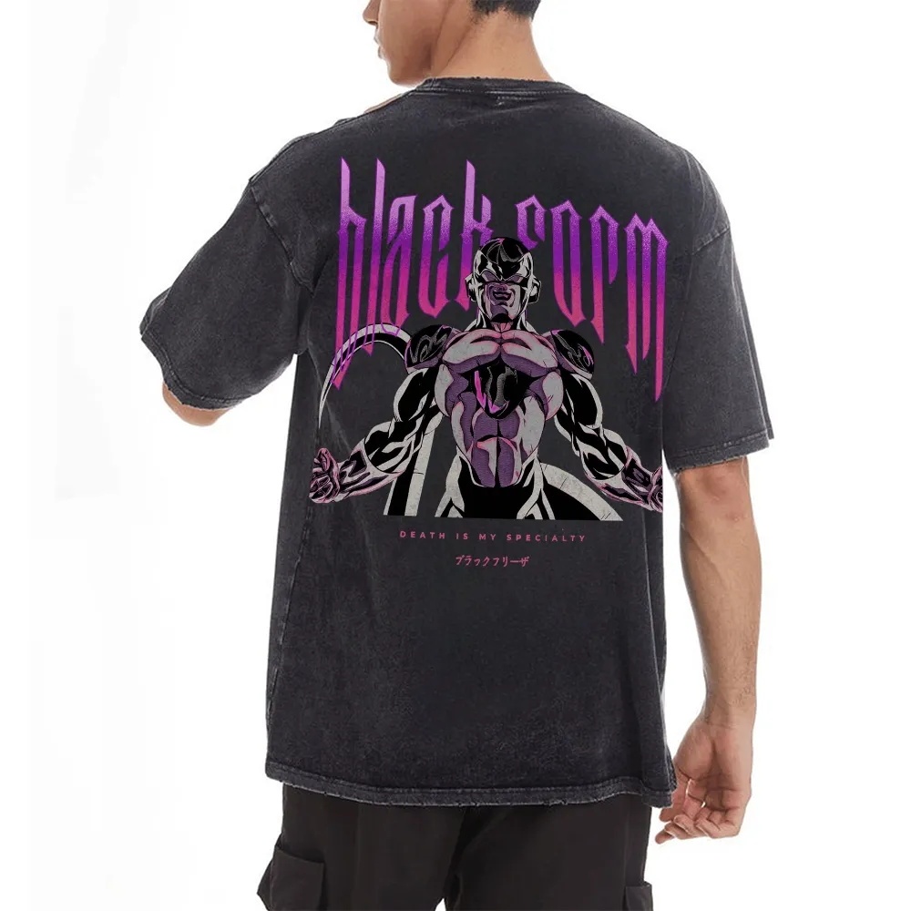 Dragon Ball Super Frieza Black Oversize Washed Tee