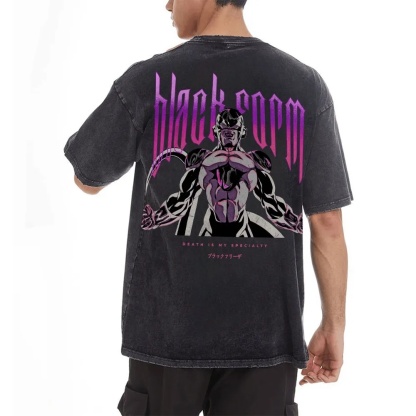 Dragon Ball Super Frieza Black Oversize Washed Tee