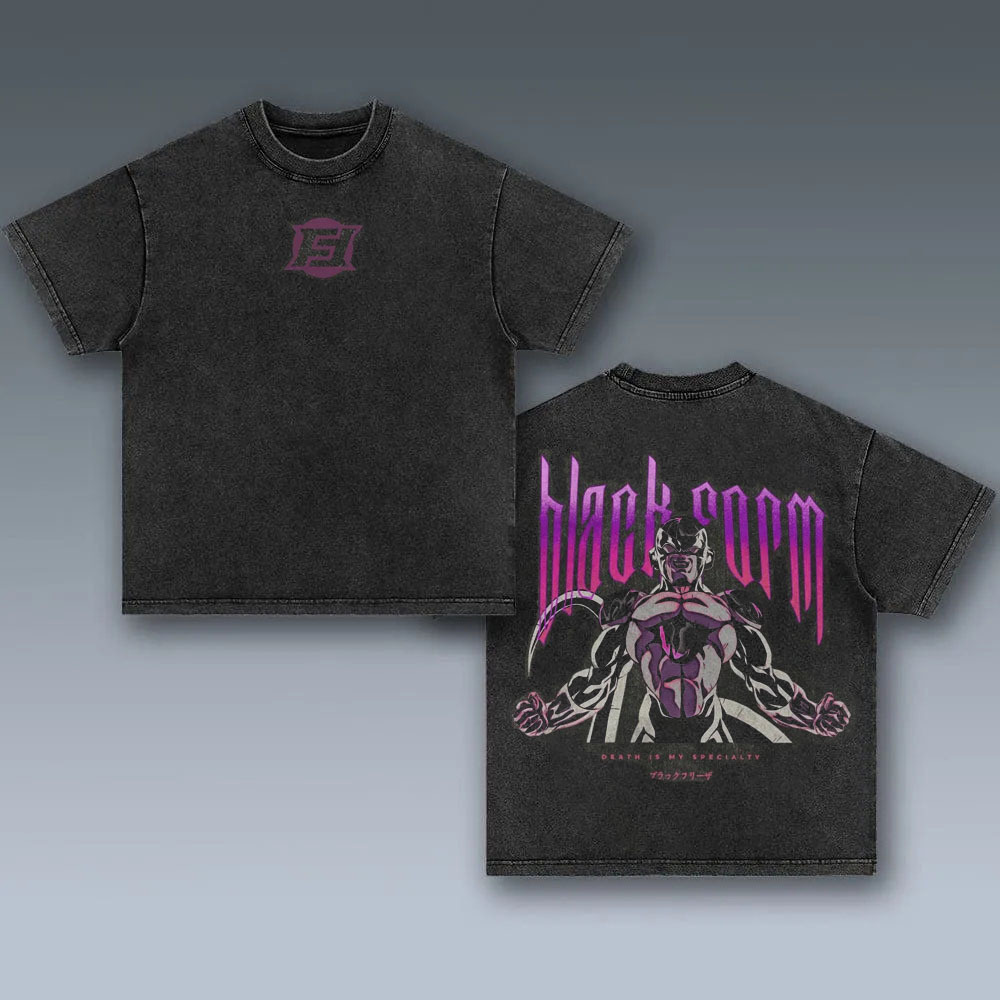 Dragon Ball Super Frieza Black Oversize Washed Tee