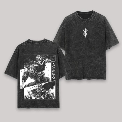 Berserk Black Swords Knight Oversize Washed T-Shirt
