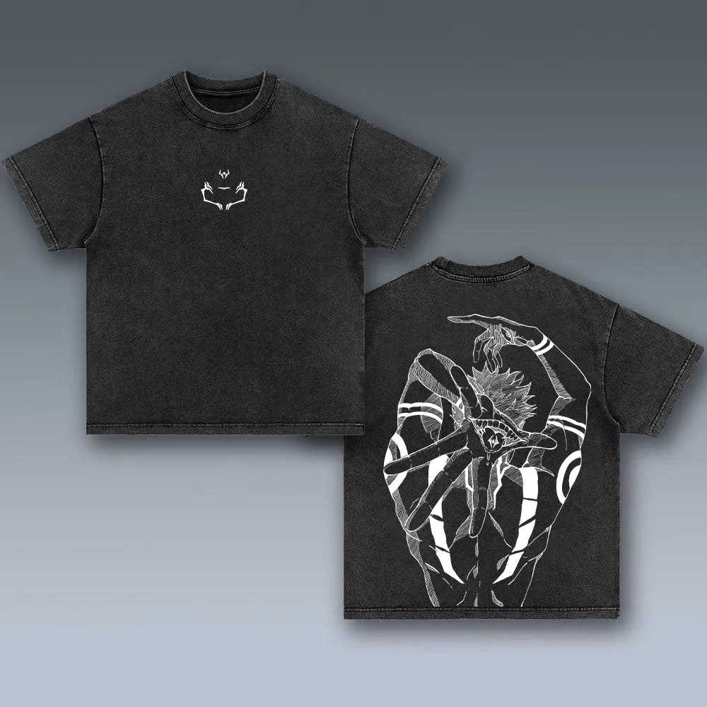 Ryomen Sukuna Jujutsu Kaisen Anime Oversize Washed Tee