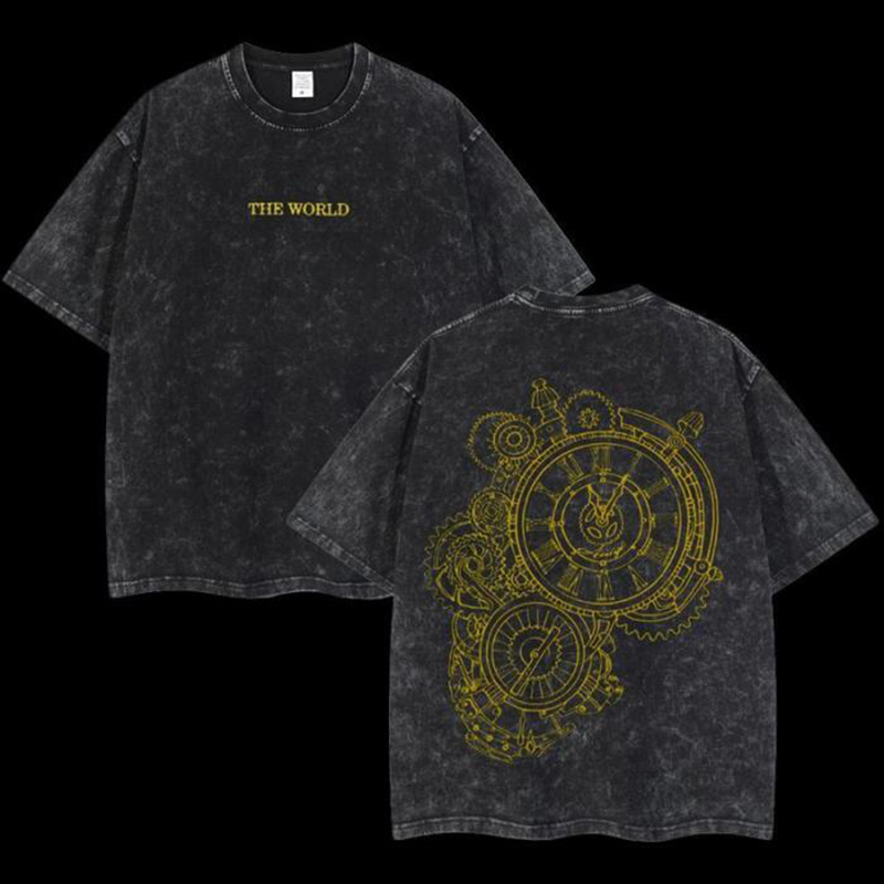 Retro JoJo's Bizarre Adventure Oversize Washed T-Shirt