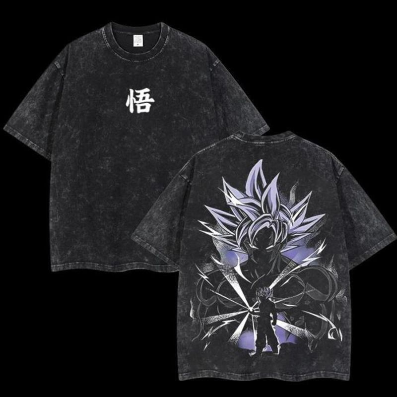 Retro Son Goku Dragon Ball Anime Oversize Washed Tee