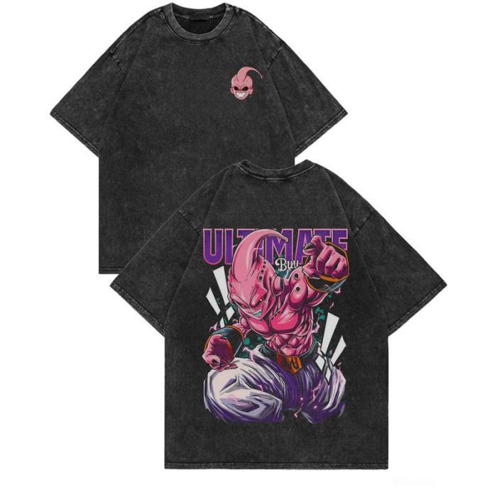 Baby Buu Dragon Ball Anime Oversize Washed T-Shirt