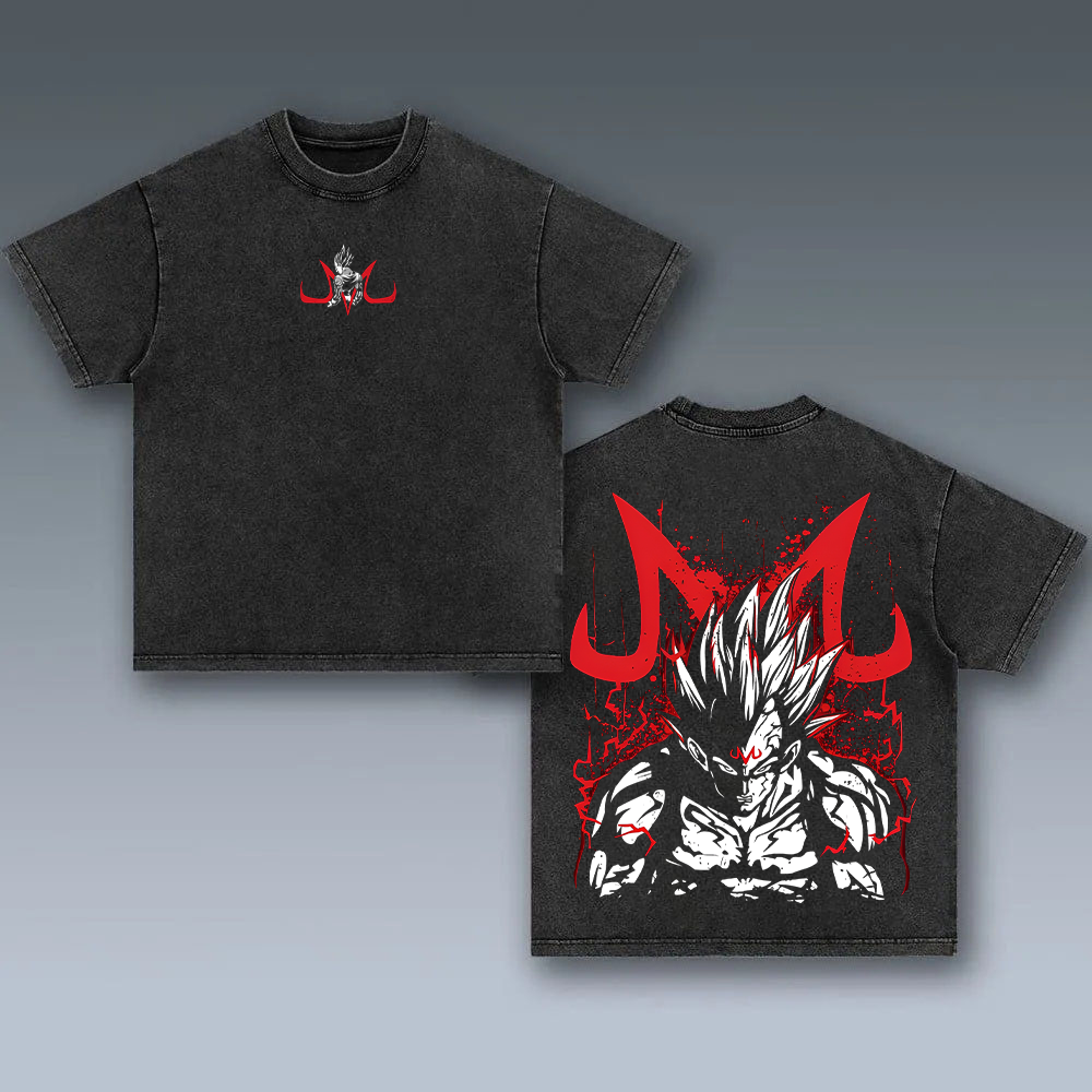Dragon Ball Super Saiyan Vegeta Oversize Washed Tee