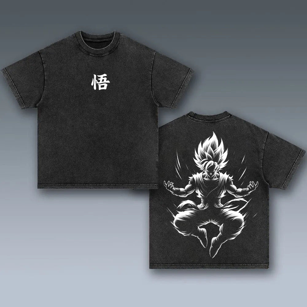 Retro Dragon Ball Z Son Goku Oversize Washed Tee
