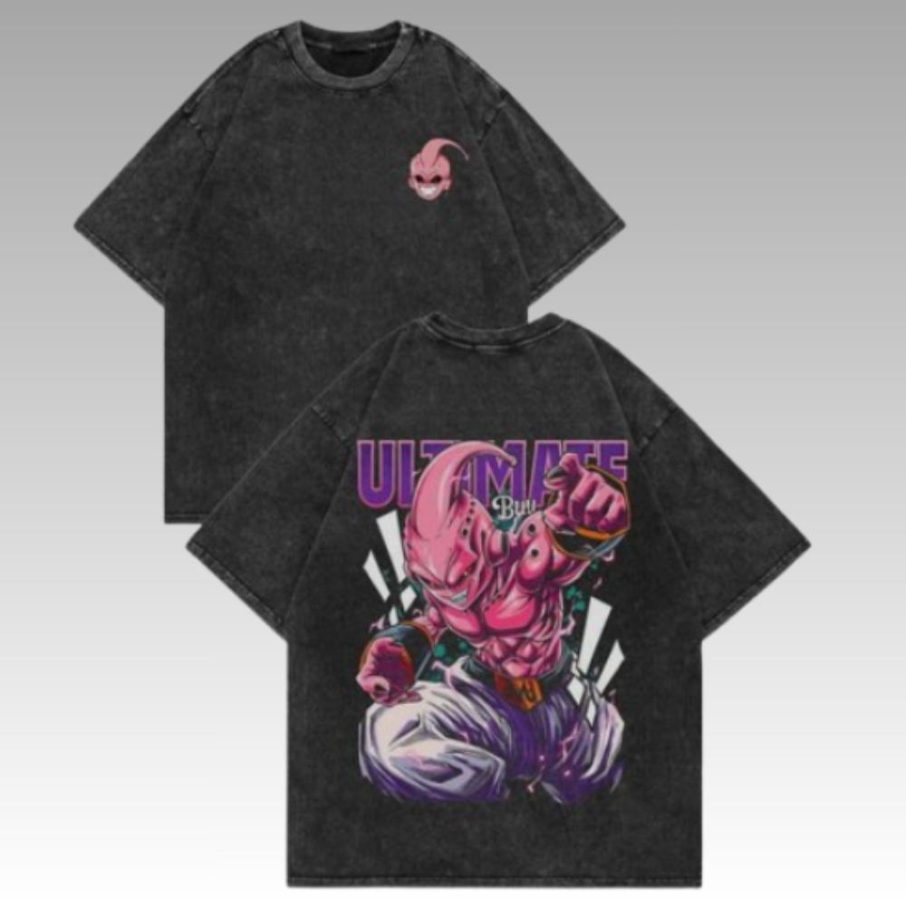 Baby Buu Dragon Ball Anime Oversize Washed Tee