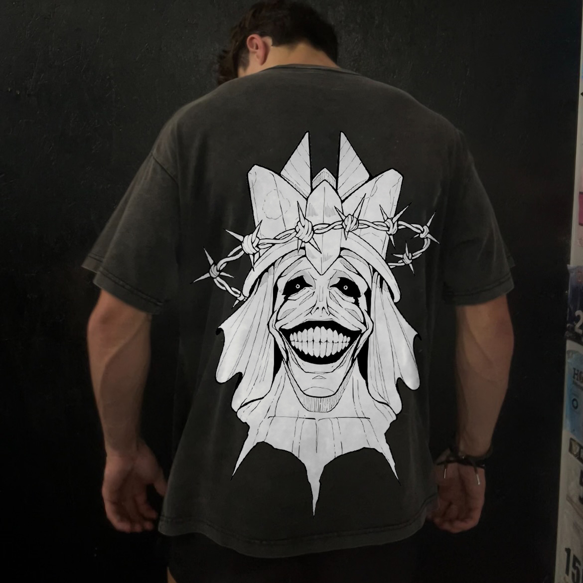 Old School Anime Distressed Print Tee