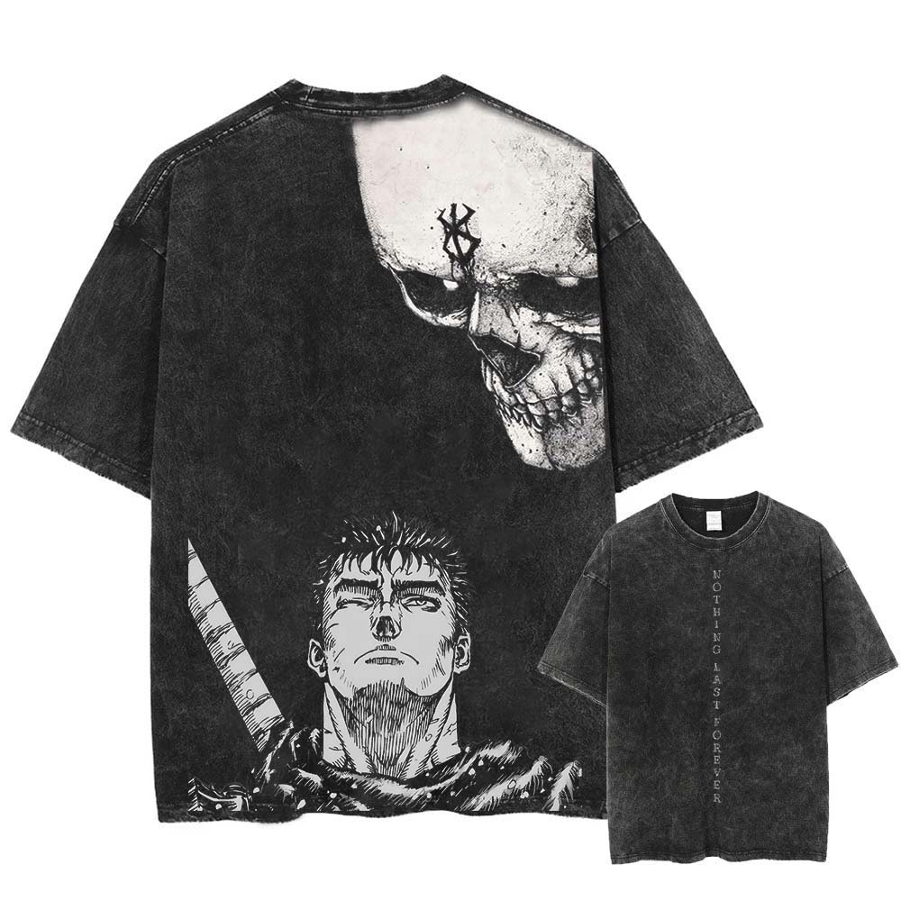 Vintage Berserk Anime Oversize Washed Tee