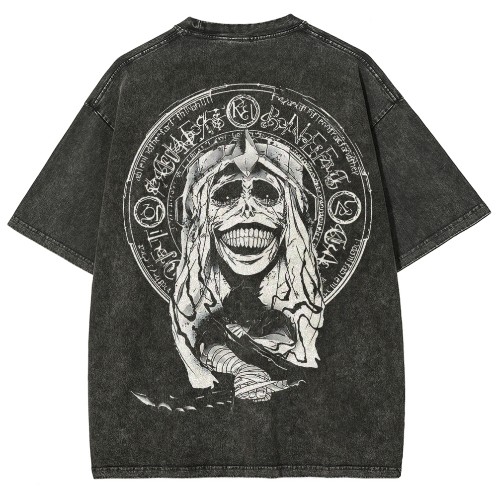 Solo Leveling God Statue Printed Unisex Washed T-Shirt