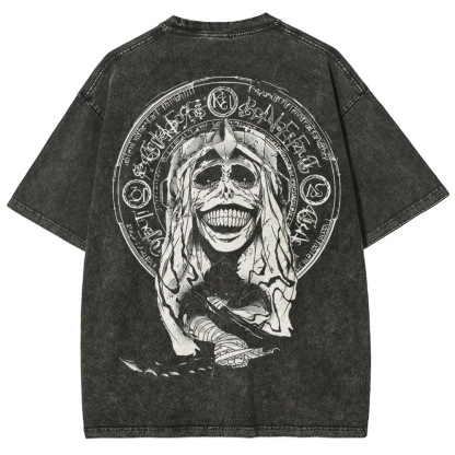 Solo Leveling God Statue Printed Unisex Washed T-Shirt