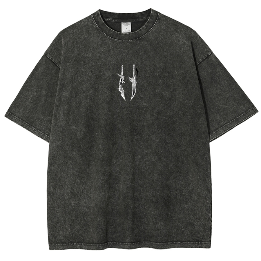 Solo Leveling God Statue Printed Unisex Washed T-Shirt