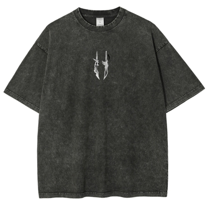 Solo Leveling God Statue Printed Unisex Washed T-Shirt