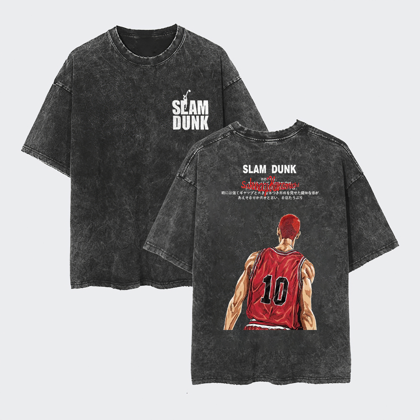 Slam Dunk Sakuragi Hanamichi Printed Men's Washed Tee