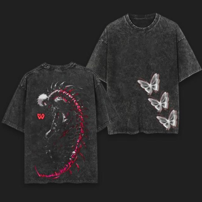 Vintage Ken Kaneki Tokyo Ghoul Anime  Oversize Washed T-Shirt