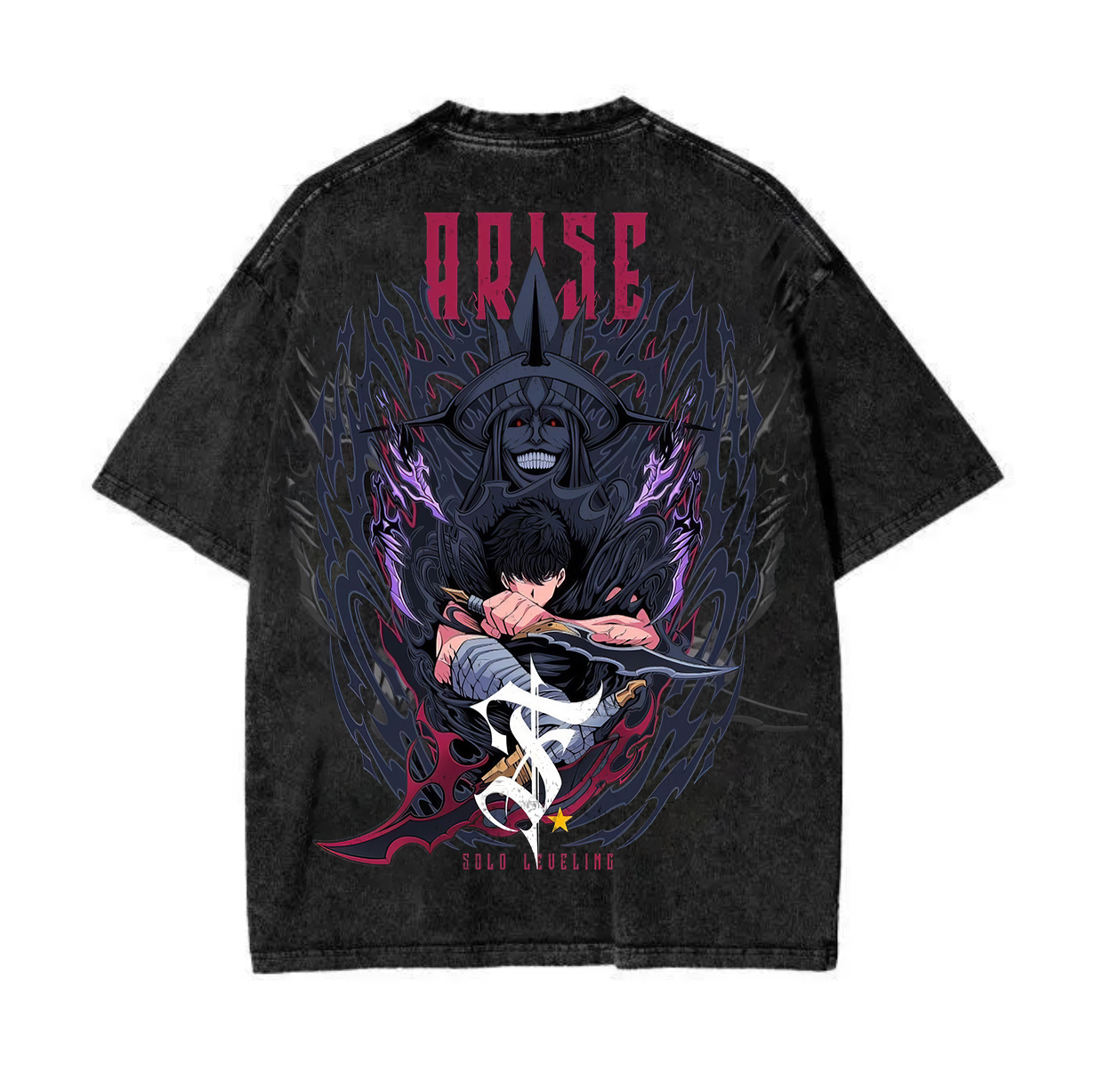 Solo Leveling Printed Unisex Washed T-Shirt