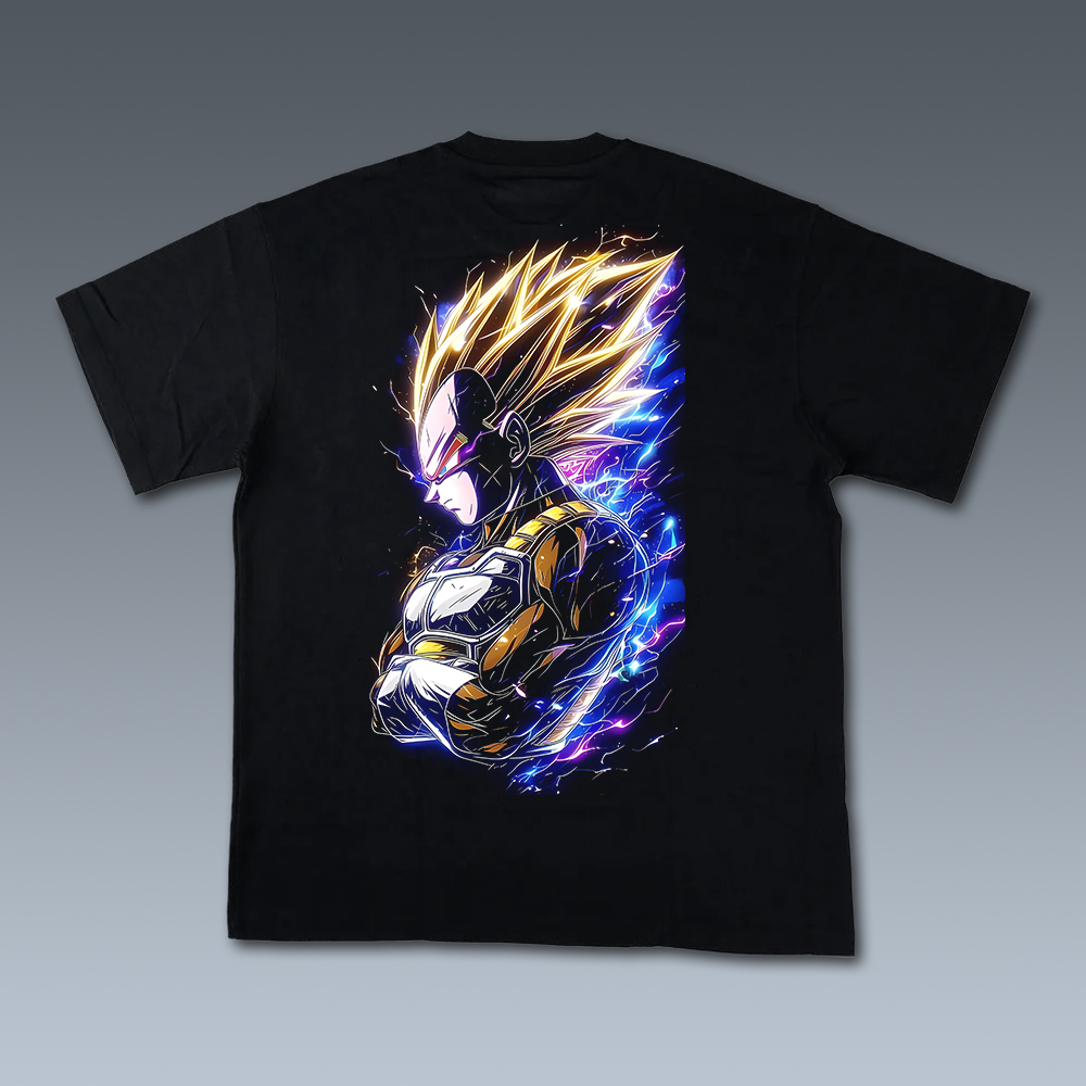 Anime 【Dragon Ball】 Character Collection "Vegeta" Pattern Printed T-shirt