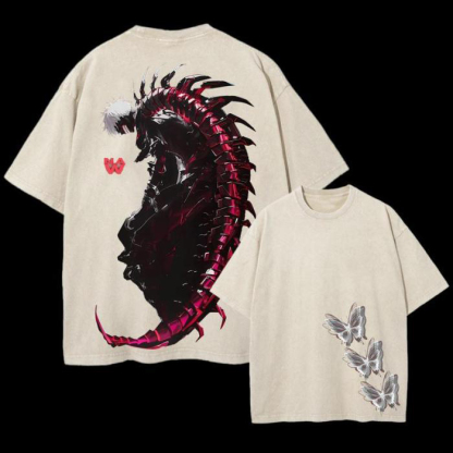 Vintage Ken Kaneki Tokyo Ghoul Anime  Oversize Washed T-Shirt