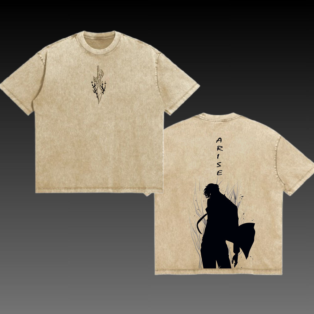 Solo Leveling God Statue Washed T-Shirt